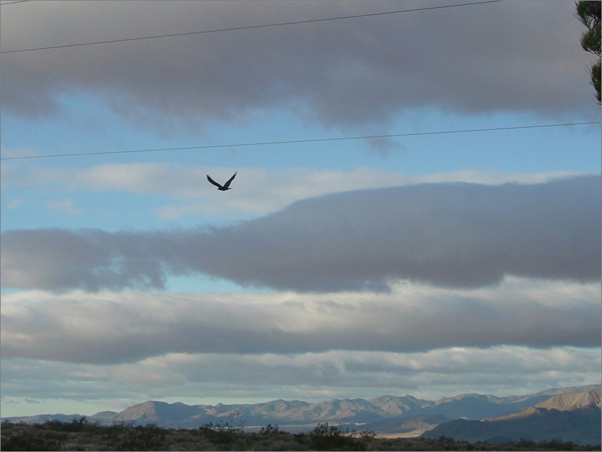 A cold winter morning at 10210 N. Boulder Road, Kingman AZ