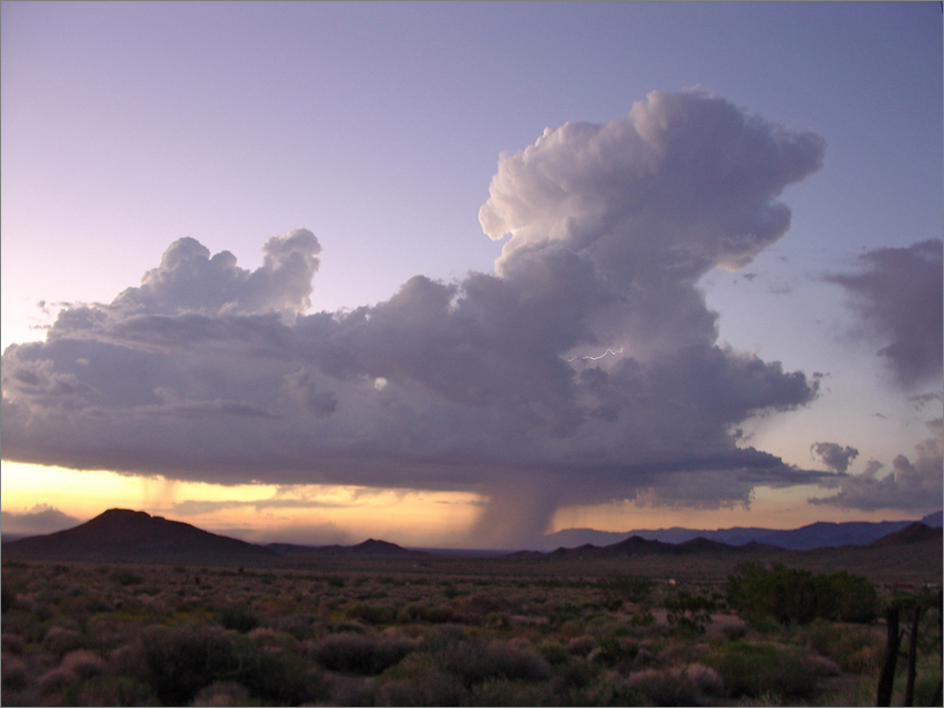 Monsoon rainburst as seen from your future front porchg - 10210 N. Boulder Road, Kingman AZ